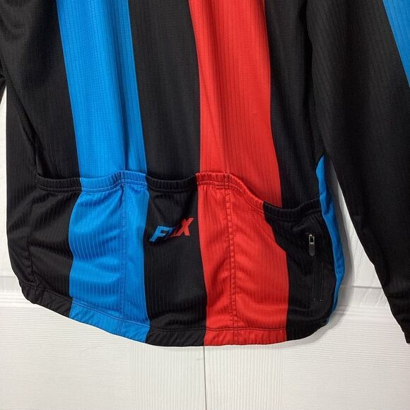 Fox Brand Cycling Jacket Bicycle Racing Coat With Back Pouches Pocket XL - Picture 9 of 12